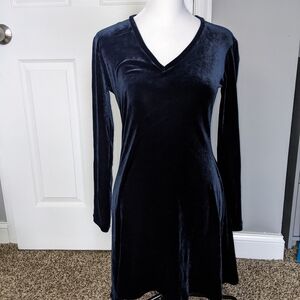 Busou Bisou Midnight Blue Velvet Mini Dress M